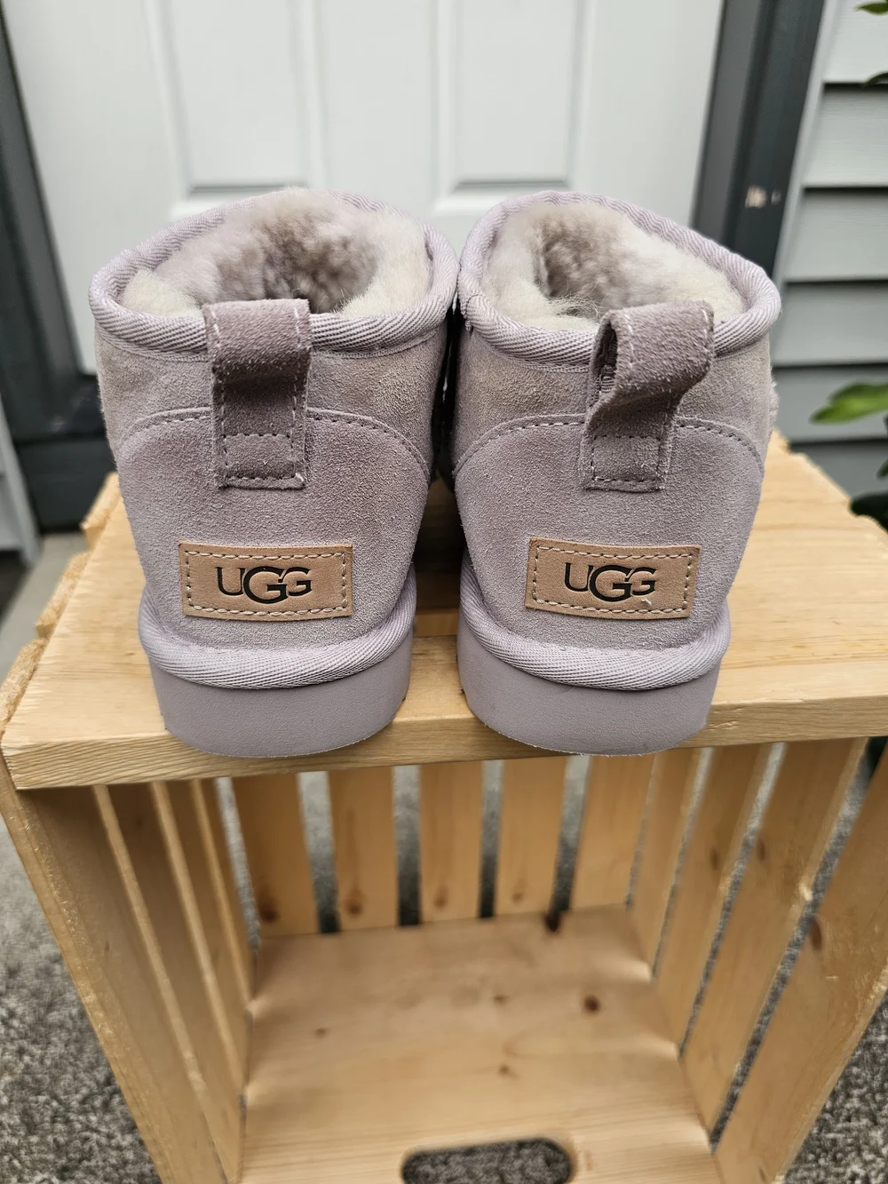 UGG Women's Classic Mini Booties in Light Gray